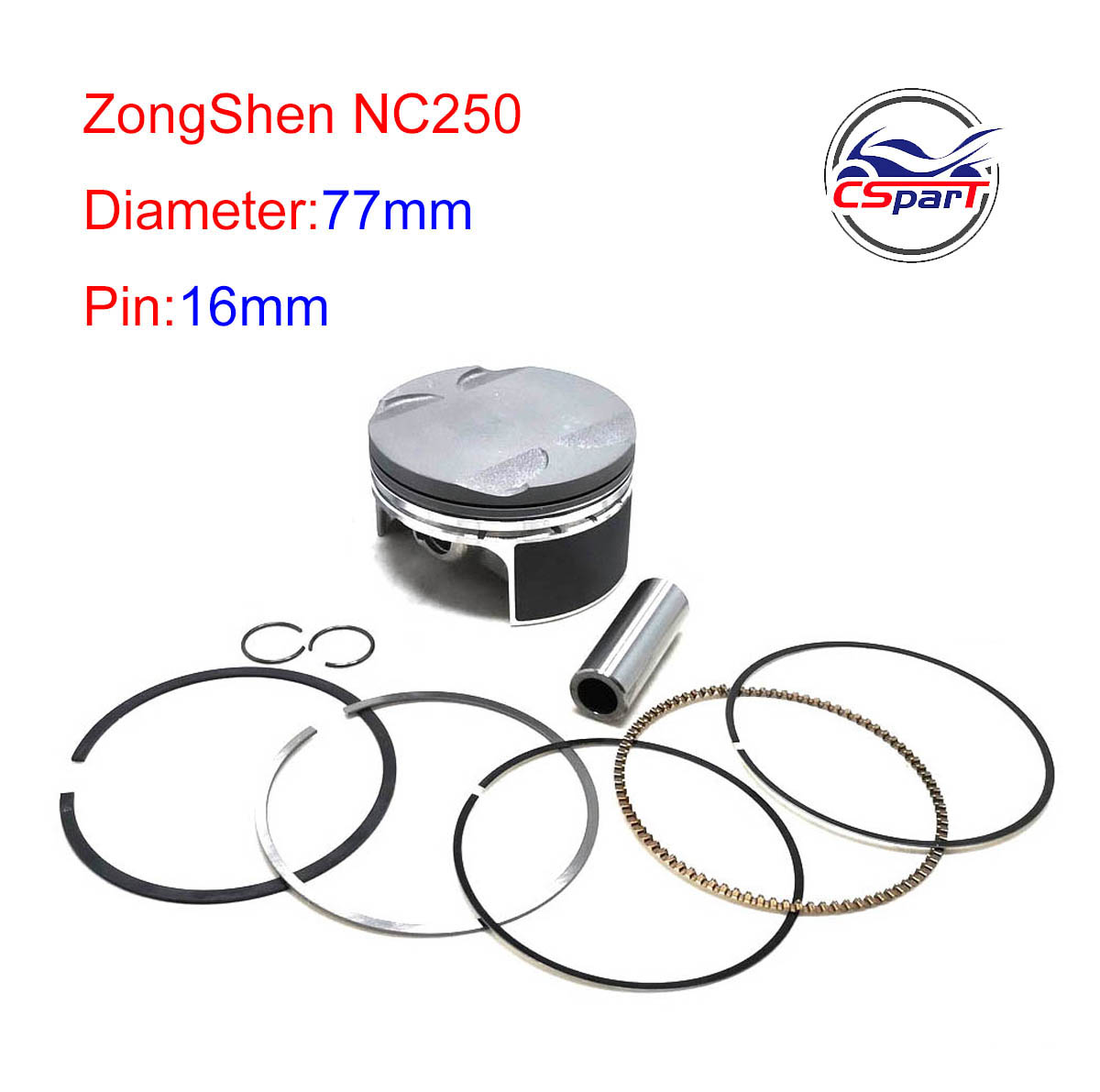 NC250 77mm 16mm 4 Valve 250CC Piston Kit Zongshen KAYO BSE