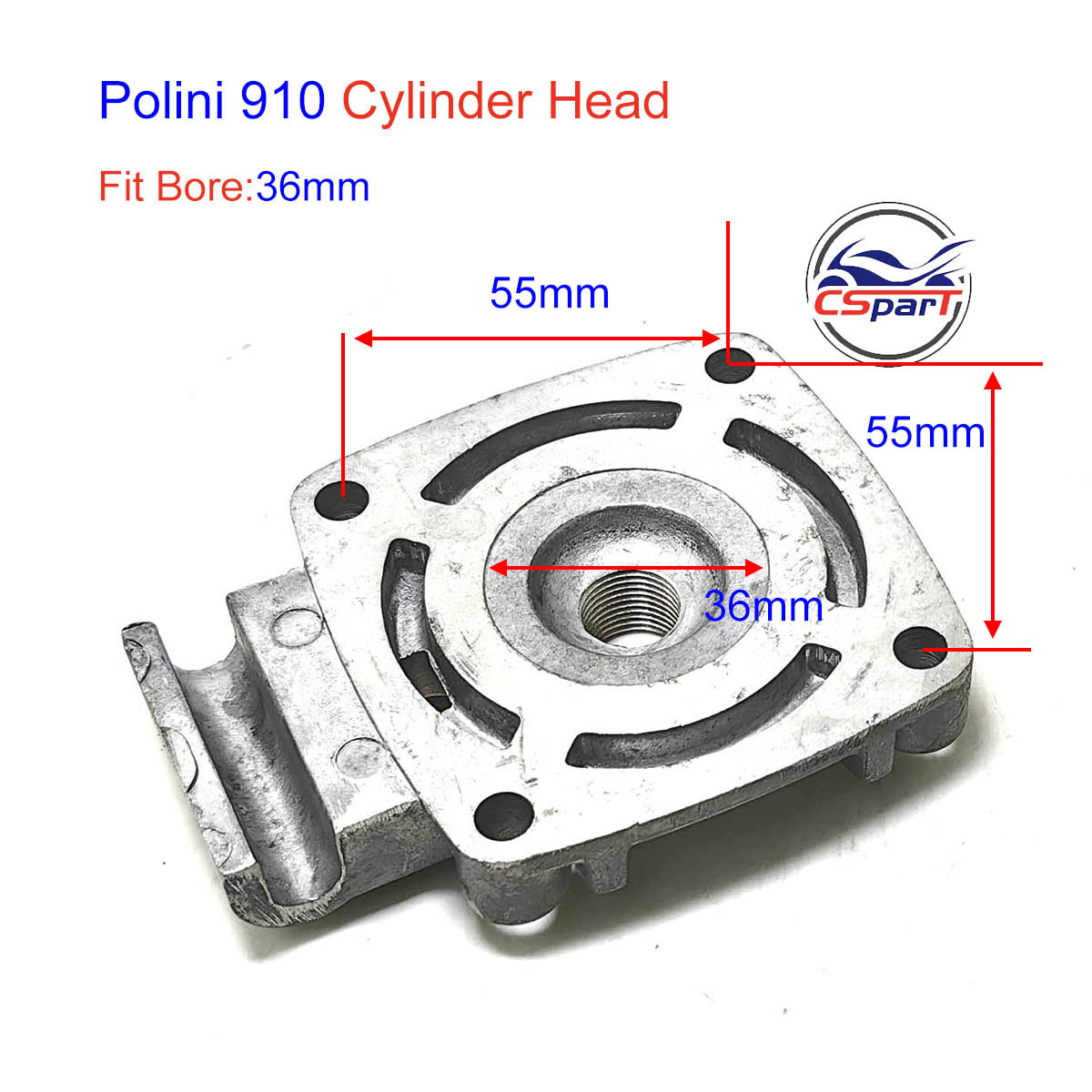 Cylinder Head 36mm 39cc Water Cooled Engine Polini 910 911 Mini
