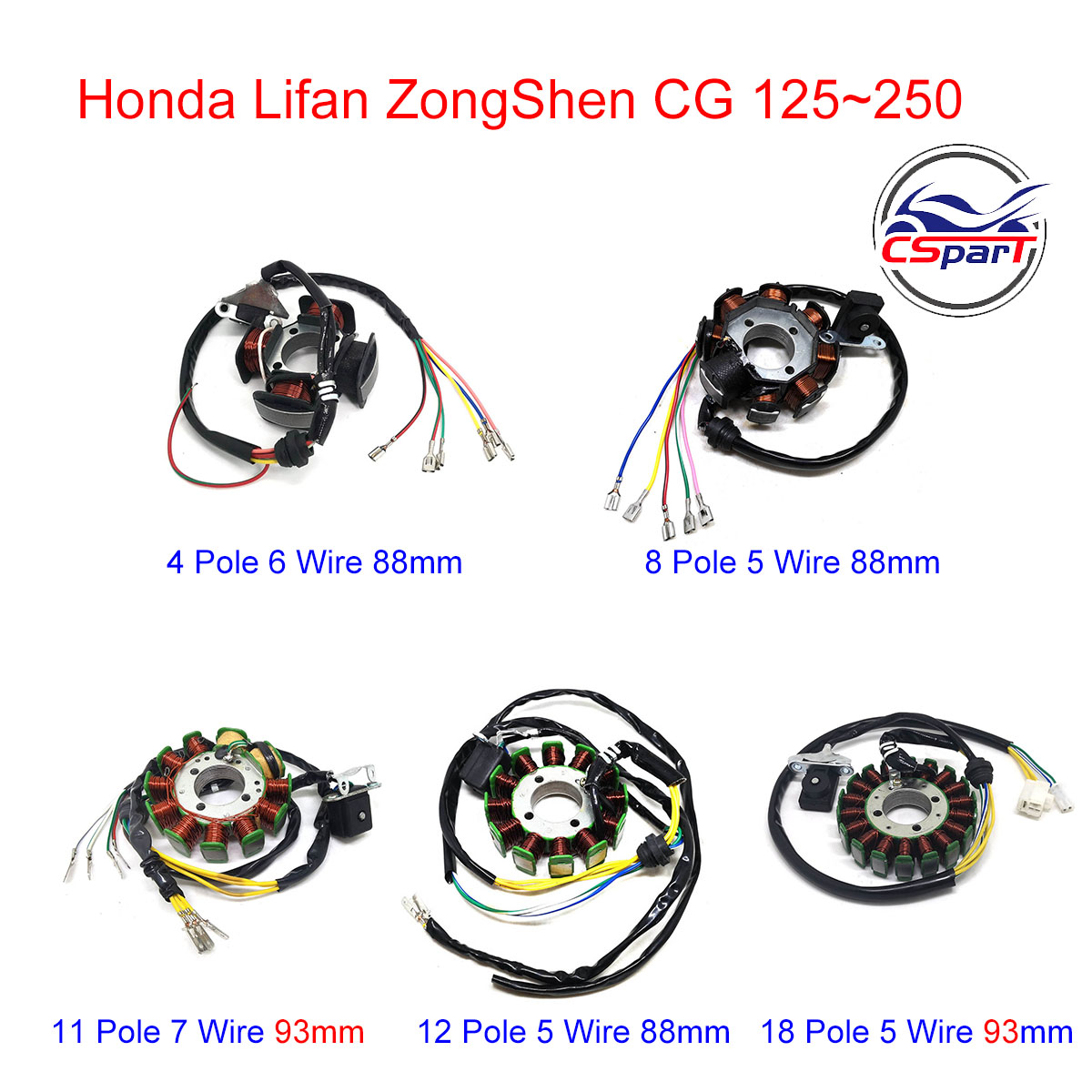 GOOFIT 8 Bobines 5 Lignes Stator Magnétique Pour 125cc 150cc 250cc Quad Kart TaoTao ATV