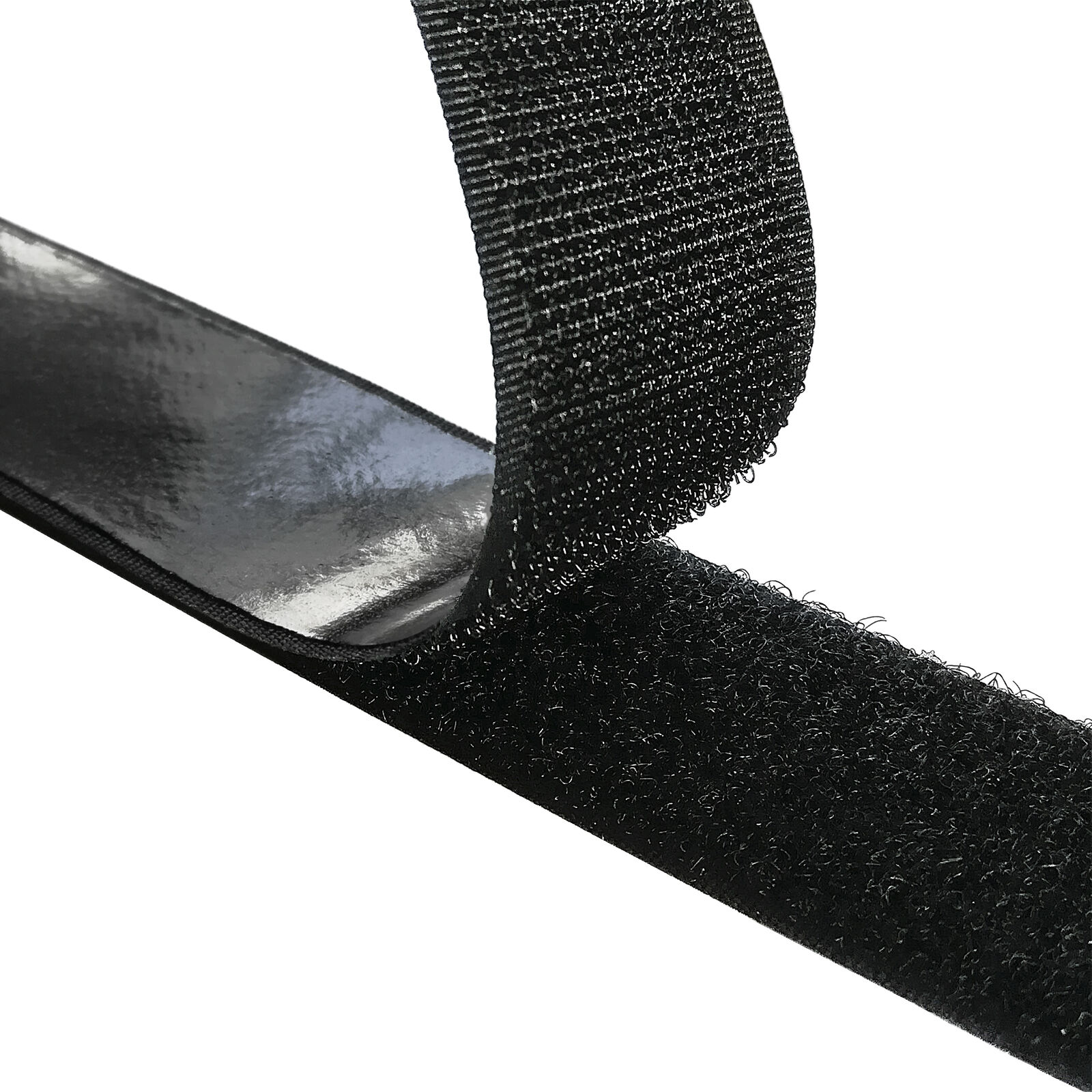 Klettverschluss Selbstklebend Klettband Zum Annähen, Nähbar - 10mm, Meterware - Schwarz, Weiß Gurtband 50mm