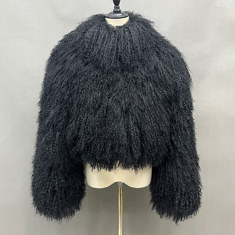 ムートン・ファーコート MOLLIOLLI Bain Ecofur Big Collar Crop Jacket 3C MW4WJK02XRDS MOLLIOLLI(モリオリ) ムートン・ファーコート(レディース