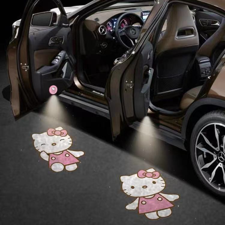 hello kitty car welcome light