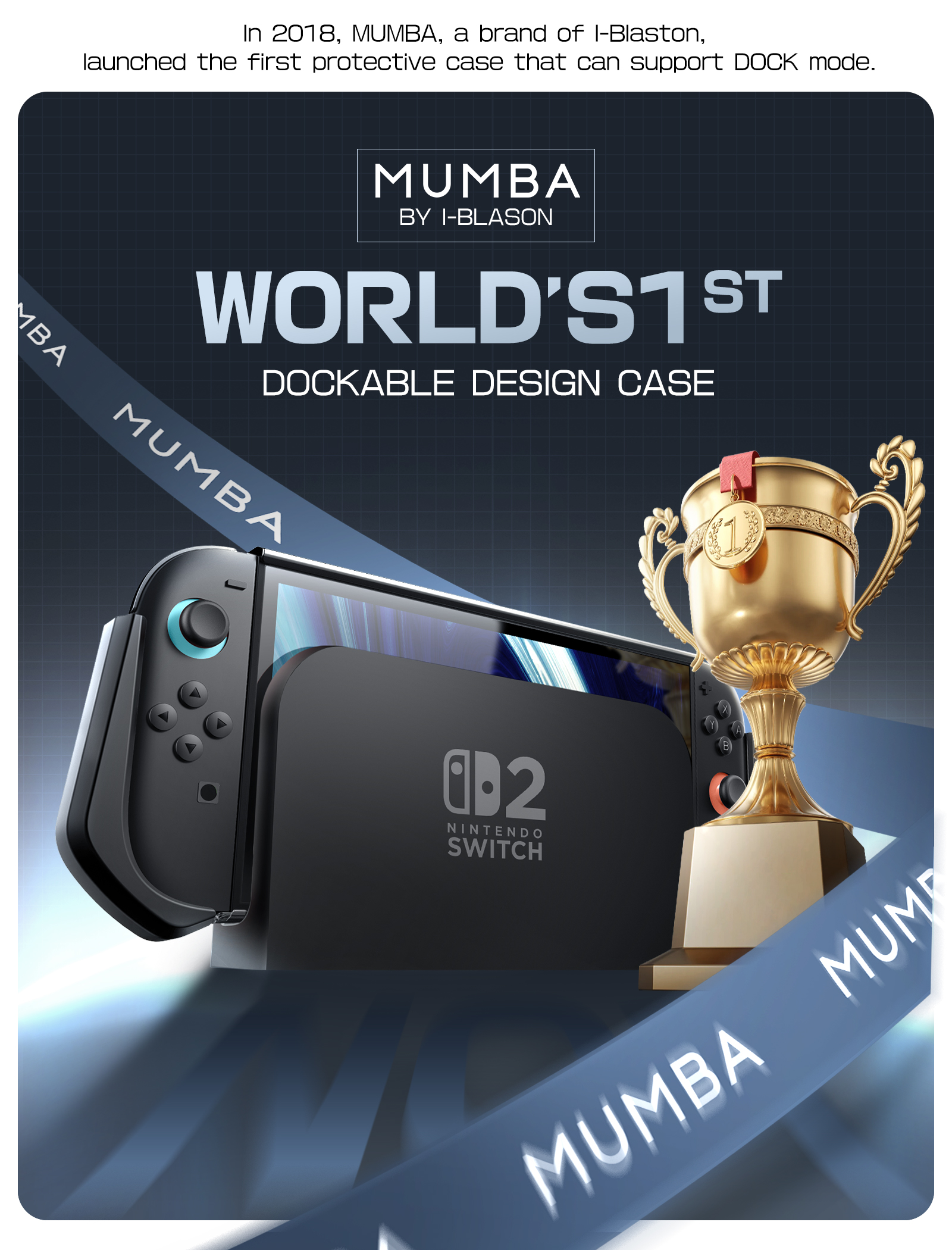 Mumba Full Protection Dockable Case For Nintendo Switch 2