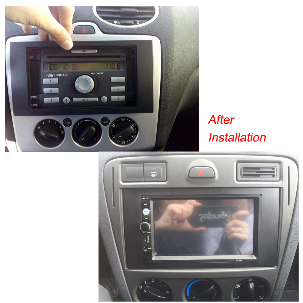 2 Din Fascia Plate for Ford Focus II C-Max S-Max Fusion Transit Fiesta