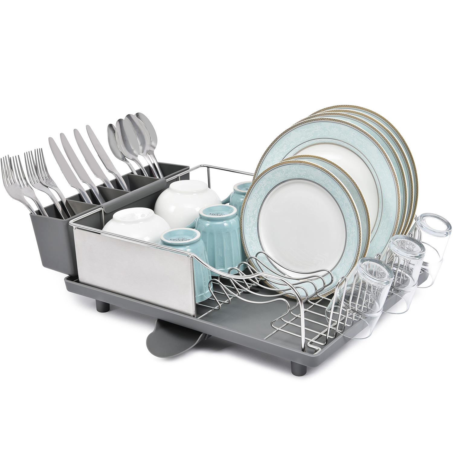 Kingrack Stainless Steel Dish Drainer Large Dish Drying Rack 2