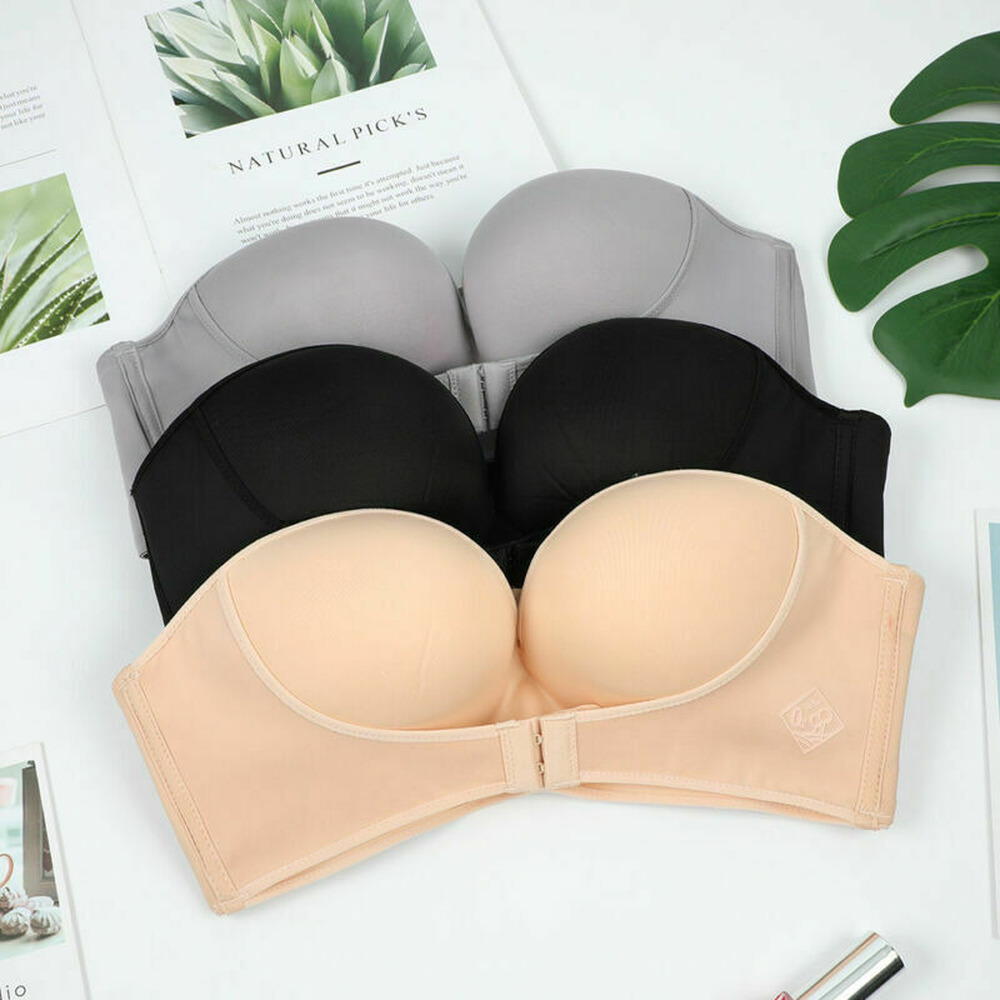 ブラジャー ^ ^ Women's Invisible TAILORED NSE AF Push-Up Bra Invisible Push Up Bra Front Buckle Women's Underwear