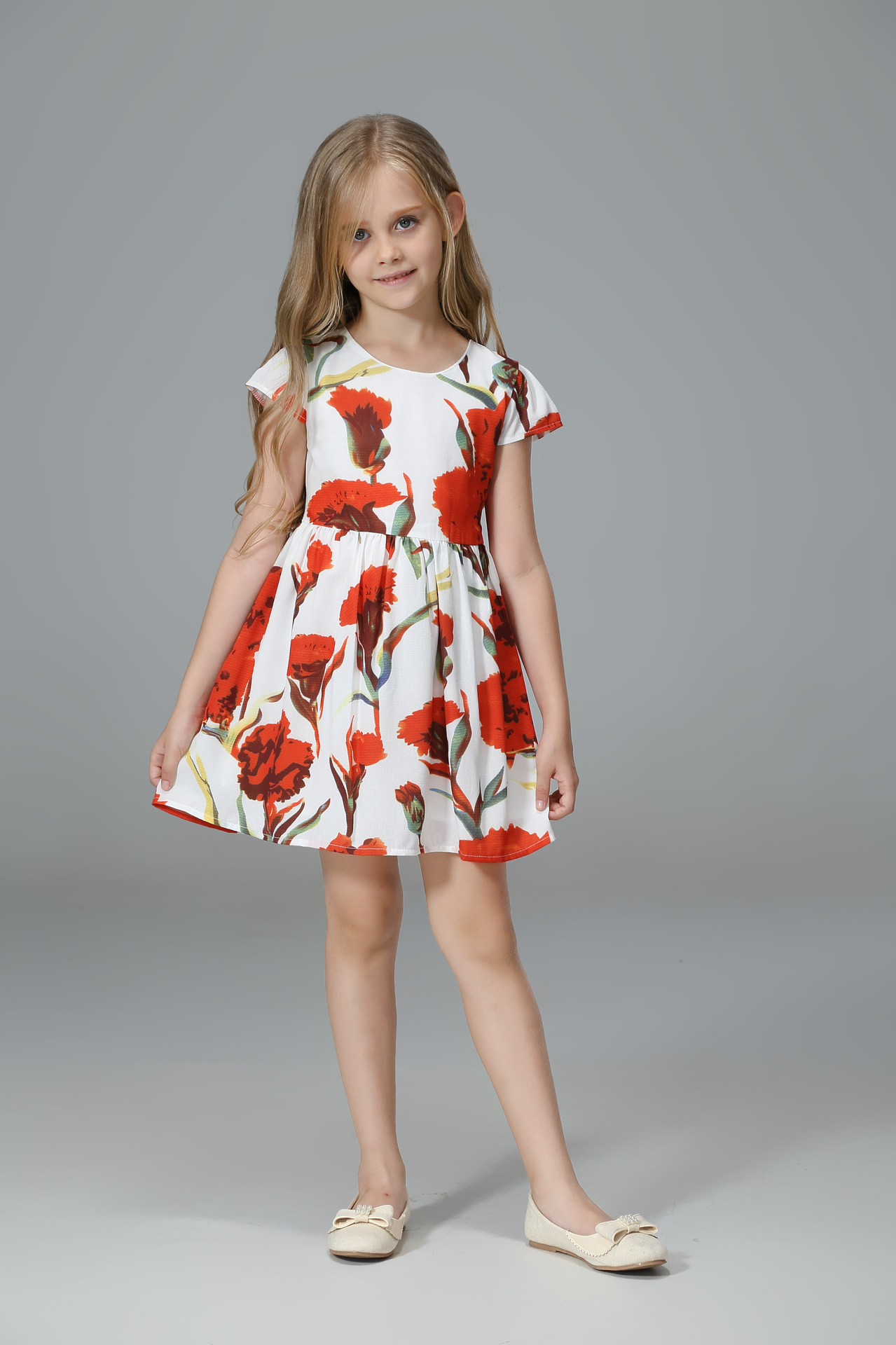 Details about   Toddler Baby Girls Floral Carnation Chiffon Dress Kids Summer Clothes
