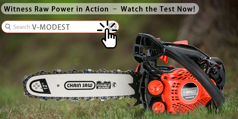 V-MODEST 2511 12-Inch Top Handle Gas Chainsaw – 25CC 2-Stroke Climbing Saw
