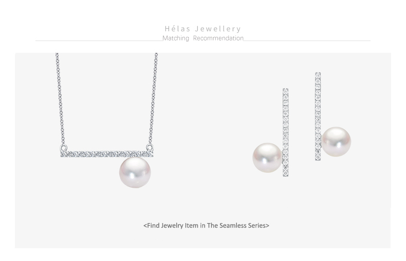 Hélas Horizontal Bar Akoya Pearl Diamond Necklace – Hélas Jewelry