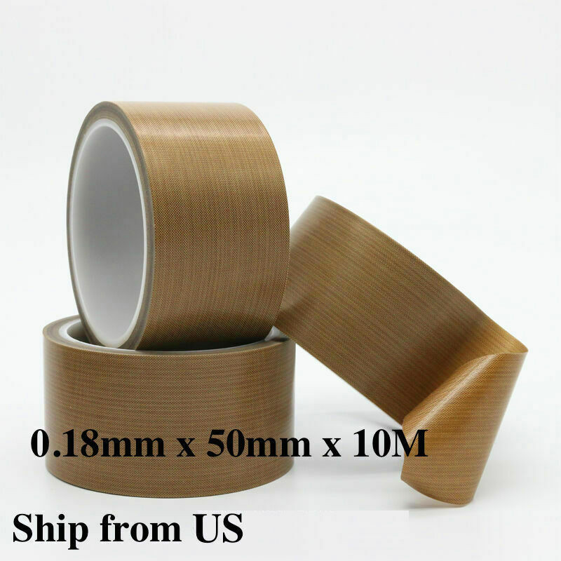 US Stock PTFE Teflon Adhesive Tape Nonstick 0.13mm x 25mm x 33ft 
