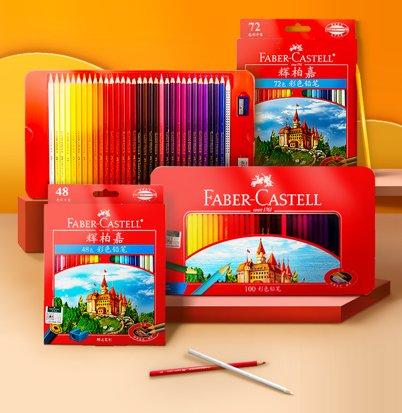 Faber-Castell 36/48/72 Colored Pencils Set Professional Painting Oily –  AOOKMIYA