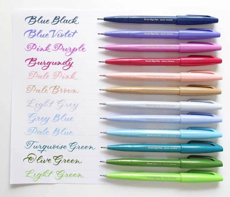 Pentel Touch Brush Sign Pen - Nuance Colors – Yoseka Stationery