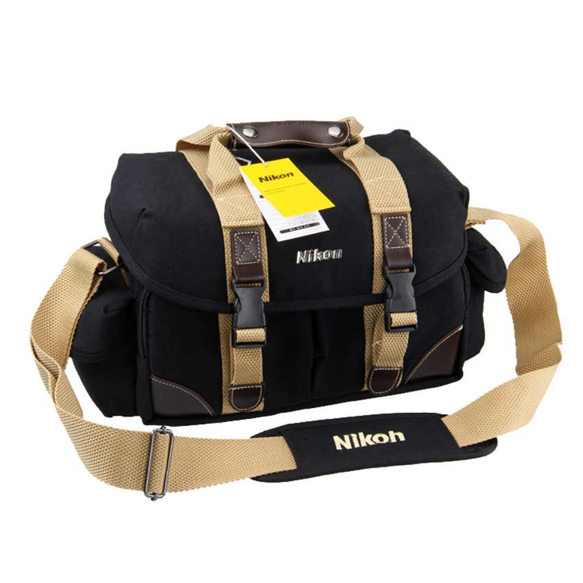 Canvas DSLR Camera Bag Shoulder Messenger Bags for Nikon DSLR D3500 D90